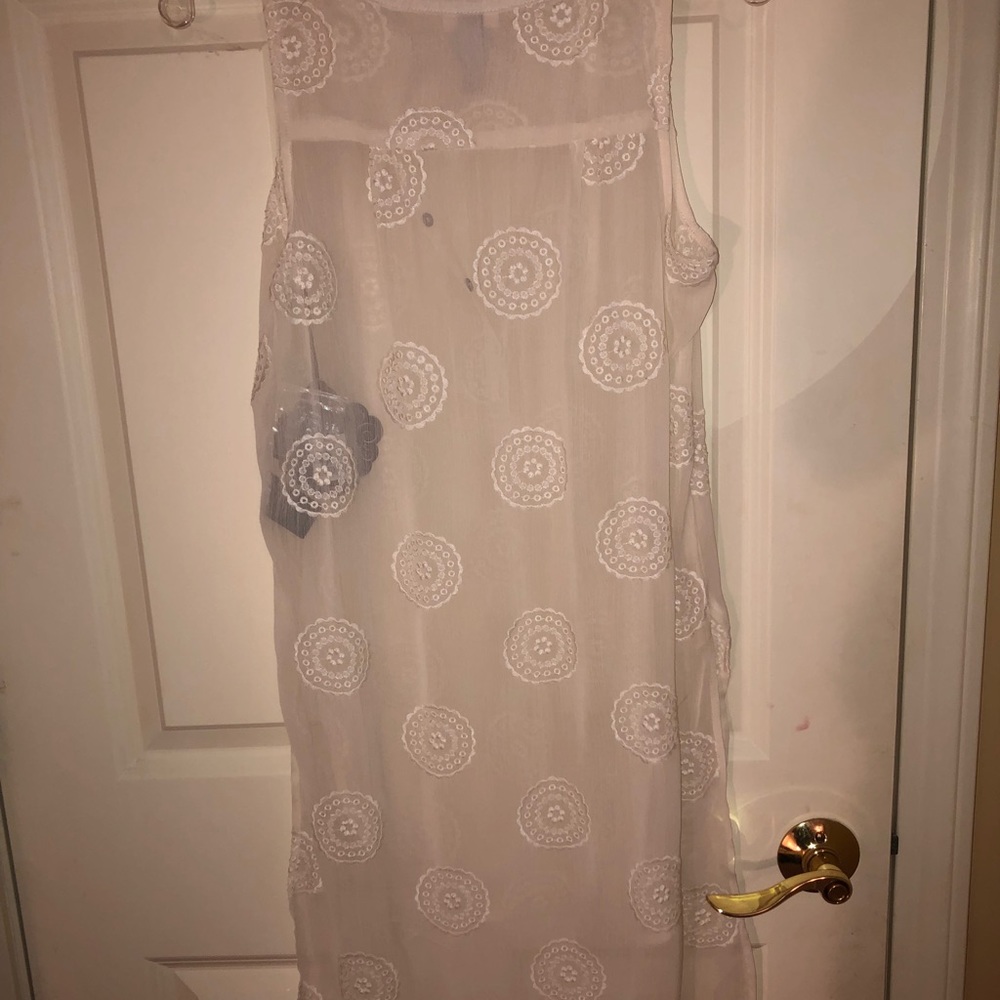 White embroidered cover up